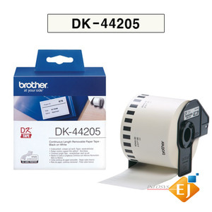 브라더/정품[부라더 라벨테이프]DK-44205/DK44205/연속라벨  (62mm*30.48M 흰색바탕)/리무버지/감열지라벨/ QL-550/QL-700/QL-720NW/QL-800/QL-820NW