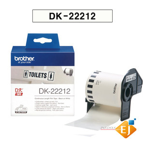 브라더/정품[부라더 라벨테이프] DK-22212/DK22212/연속라벨 (62mm*15.24m 흰색바탕Durable 필름)/감열지라벨/QL-550/QL-700/QL-720NW/QL-800/QL-820NW