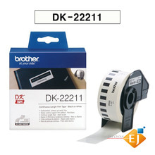 브라더/정품[부라더 라벨테이프] DK-22211/DK22211/연속라벨(29mm*15.24M 흰색바탕Durable 필름)/감열지라벨/QL-550/QL-700/QL-720NW/QL-800/QL-820NW